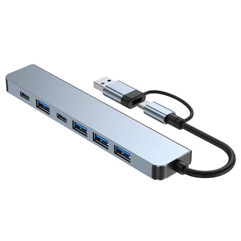 Premium USB C Hub 7 In 1 Multiport Adapter MacBookPro