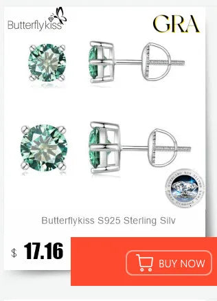 1 CT D Color Moissanite Stud Earrings Sparkling 925 Silver - Smarsty