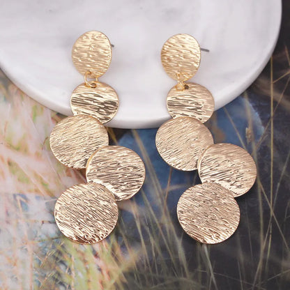 Gold Metal Drop Earrings with Irregular Heart Design for Women - Smarsty