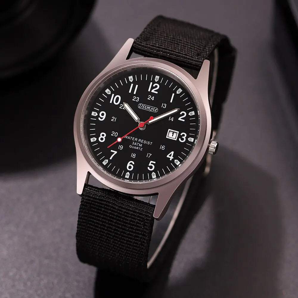 Luxury Mens Luminous Quartz Watch with Calendar - Smarsty