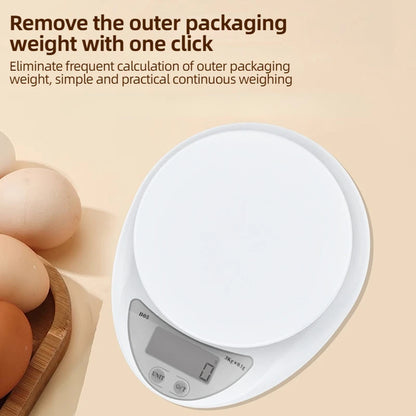 Portable Digital Food Scale with LED Display 5kg Capacity - Smarsty