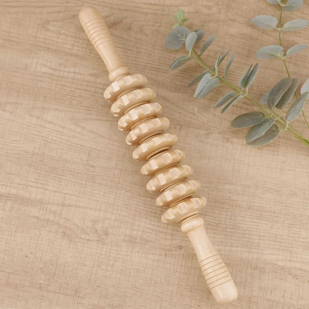 Wooden Trigger Point Massager Roller for Muscle Relief - Smarsty