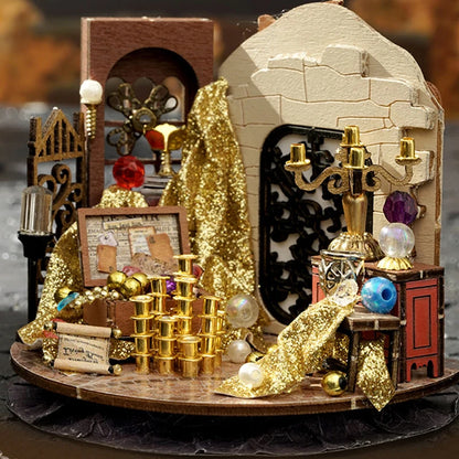 Mini DIY Kit For Doll House Making And Assembling Room Models Toys Home And Bedroom Decorations With Furniture Wooden Crafts by Smarsty