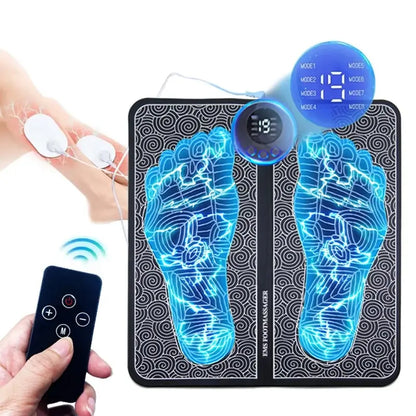 Electric Foot Massager Pad with Remote and 19 Strength Levels - Smarsty