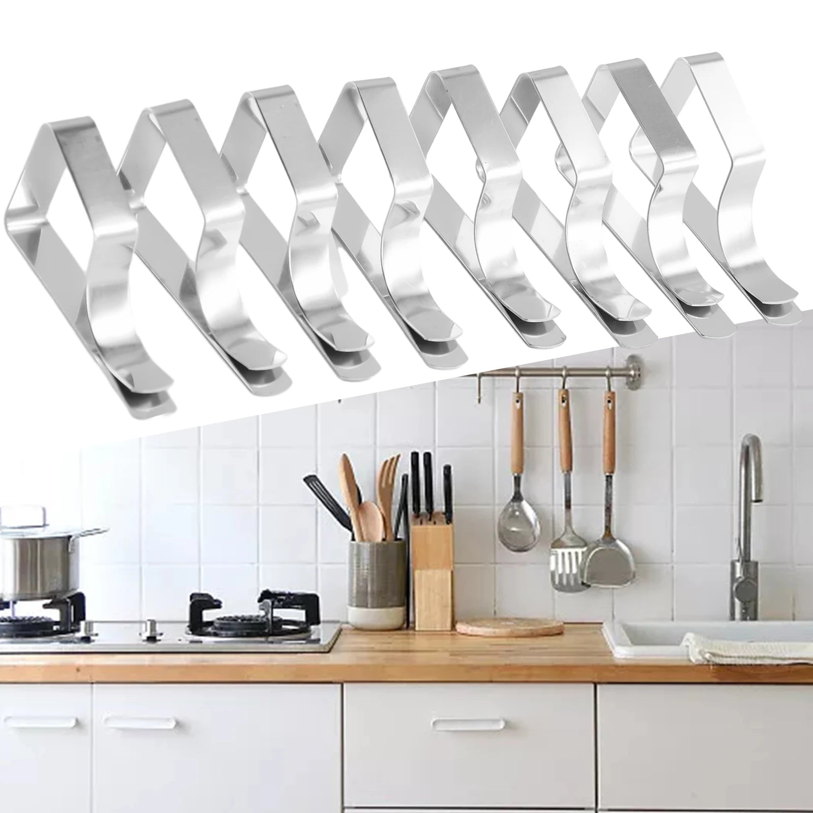 Stainless Steel Table Cloth Clips for Secure Hold - Smarsty