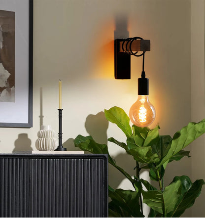 Retro Wood LED Wall Lamp for Stylish Home Decor - Smarsty