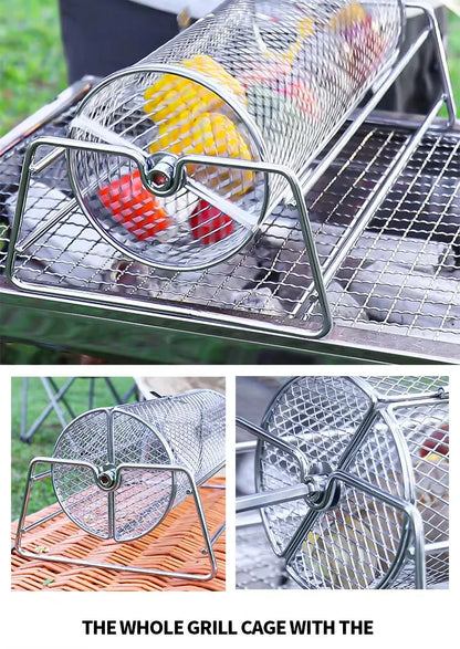 Stainless Steel BBQ Grill Mesh Basket for Perfect Roasting - Smarsty
