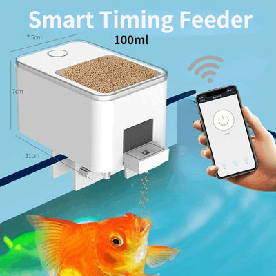 Automatic WiFi Fish Tank Feeder with Voice Control - Smarsty