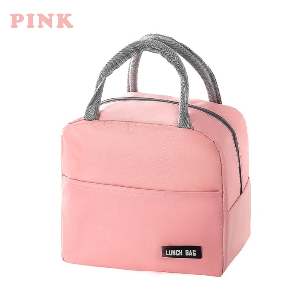 Thickened Insulated Bento Bag Portable Solid Hue Lunch Box - Smarsty