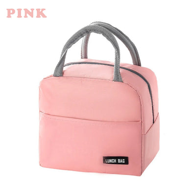 Solid Color Twill Bento Bag Portable Thermal Lunch Box - Smarsty