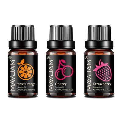 MAYJAM Fruit Essential Oil 10ml Cherry Banana Papaya Grape Litchi Guava Kiwifruit Pear Fig Fragrance Oil for Diffuser Candle - Smarsty