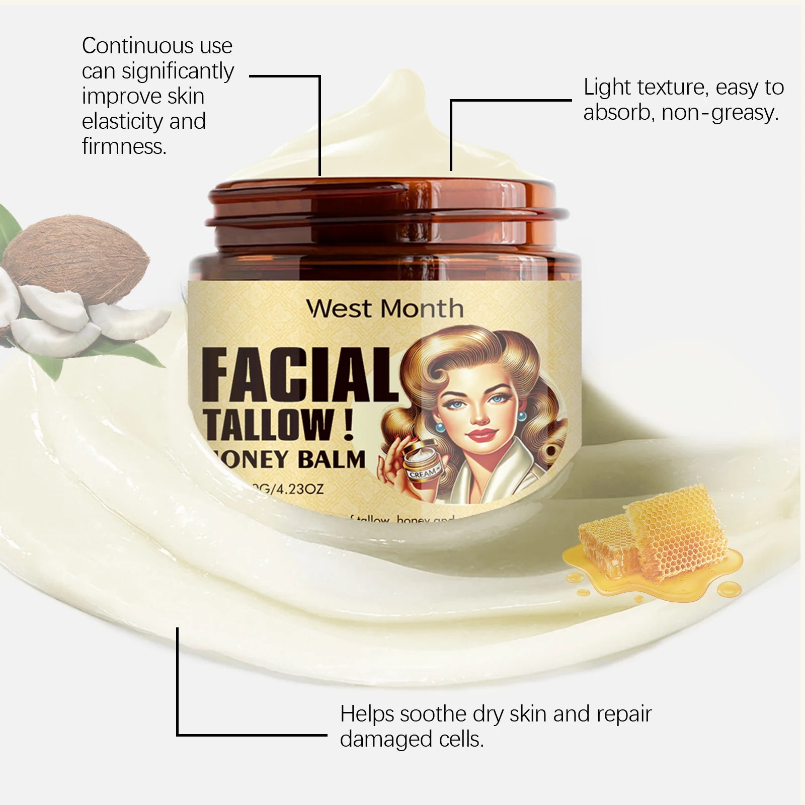 Beef Tallow Face Cream for Lasting Moisturization - Smarsty