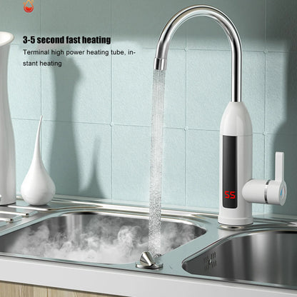 3000W Instant Heating Faucet Water Heater Faucet IPX4 ABS Tankless Stainless Steel Kitchen Heating Tap for Home