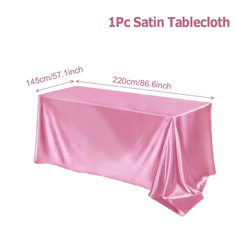 Satin Rectangle Tablecloth for Elegant Wedding Decor - Smarsty