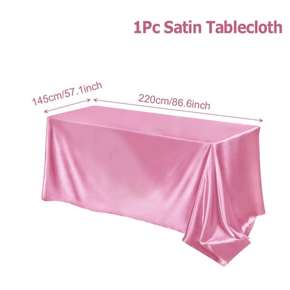 Satin Rectangle Tablecloth for Elegant Wedding Decor - Smarsty