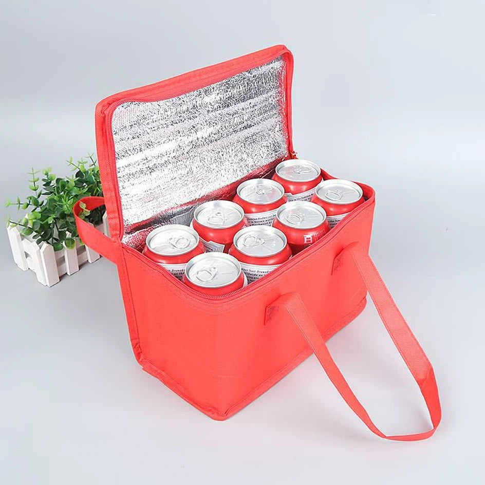 Portable Lunch Cooler Bag Folding Insulation Picnic Ice Pack Food Thermal Bag Drink Carrier Insulated Bags Beer Delivery Bag - Smarsty