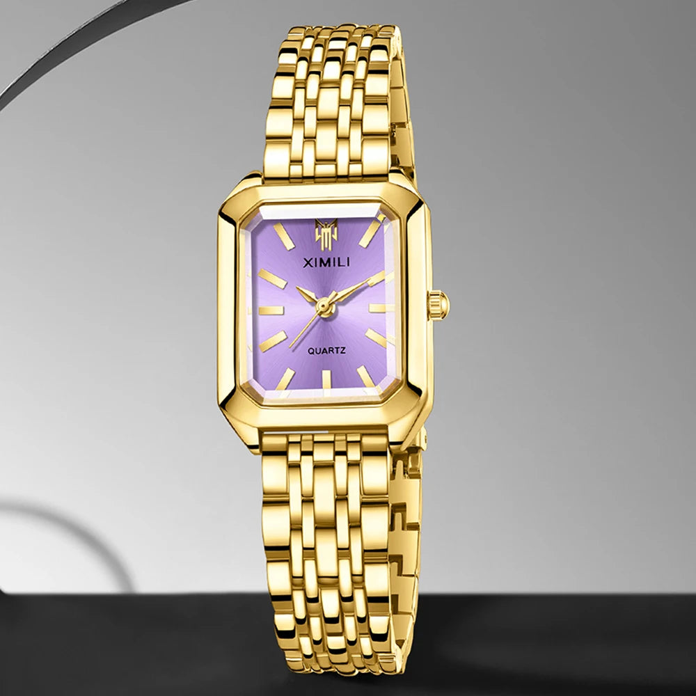 Trendy Women's Rectangular Dial Quartz Watch for Daily Wear - Smarsty