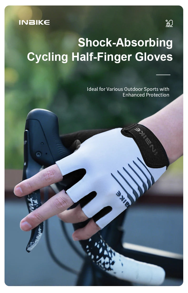 INBIKE Shockproof Gel Cycling Gloves Half Finger - Smarsty