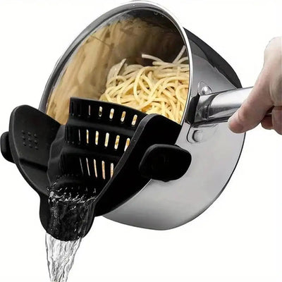 1pc, Strainer, Pot Strainer, Adjustable Clip On Strainer For Pots Pans And Bowls, Kitchen Pot Strainer - Smarsty