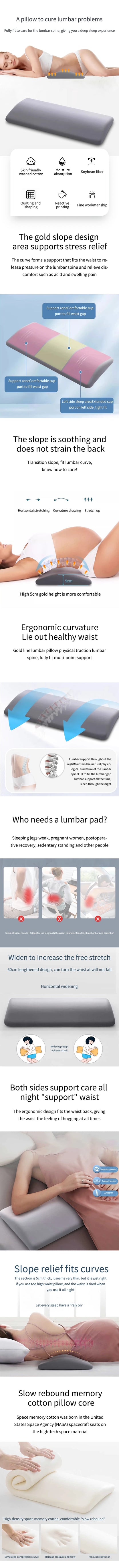 Lumbar Support Pillow for Back Pain Relief - Smarsty