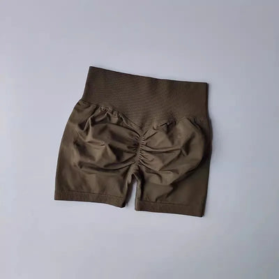Summer High-Waist Women's Yoga Shorts Breathable Fitness Butt Lift Sports Running Shorts Cycling Push-Up Workout Gym Shorts - Smarsty
