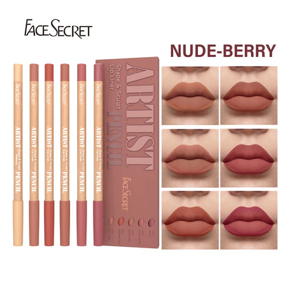 Weightless Matte Lip Liner Pencil Set for Long-lasting Precision - Smarsty