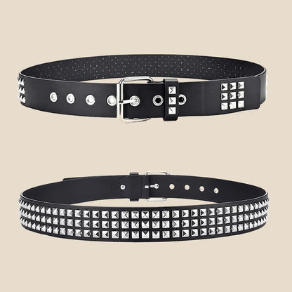 Unisex Punk Pyramid Rivet Belt Stylish Metal Hardware - Smarsty
