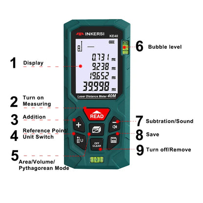 INKERSI High Precision Laser Distance Meter 40M 70M 120M - Smarsty
