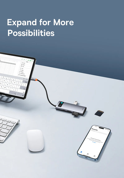 USB C Hub 4K60Hz HDMI PD 100W Multiport Card Reader - Smarsty