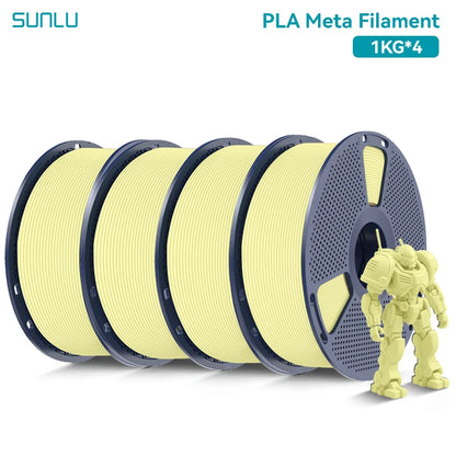 SUNLU PLA Meta 3D Printer Filament  4KG 1KG/Roll 175MM Tolerances +/-0.02MM Filament Fast Shipping 2-7 Days