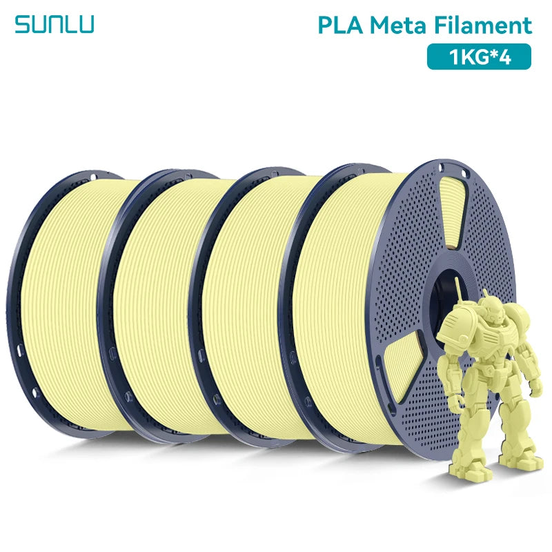 SUNLU PLA Meta 3D Printer Filament  4KG 1KG/Roll 175MM Tolerances +/-0.02MM Filament Fast Shipping 2-7 Days