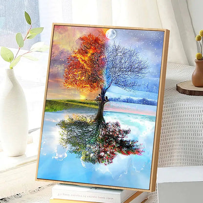 Handmade Diamond Painting Tree Landscape Home Decor - Smarsty