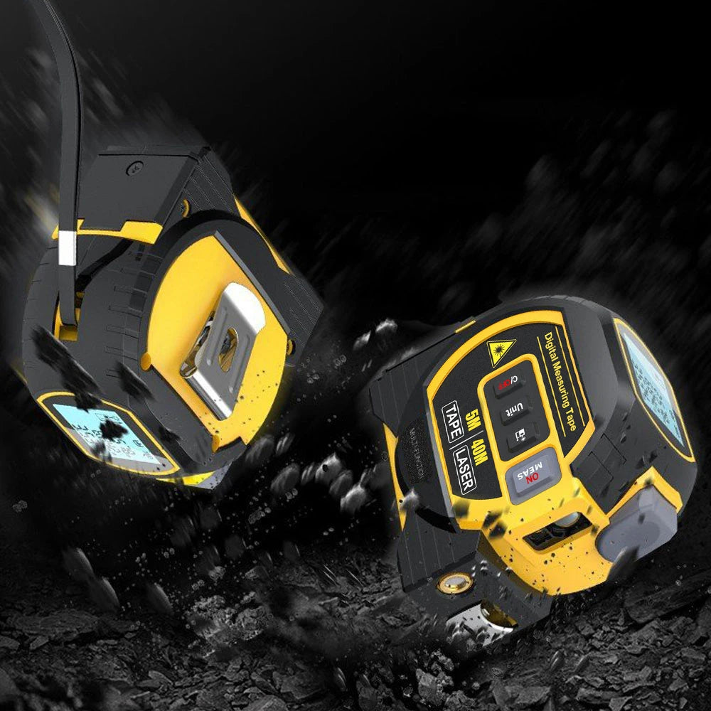 3 in 1 Laser Rangefinder with LCD Display and Tape Measure - Smarsty