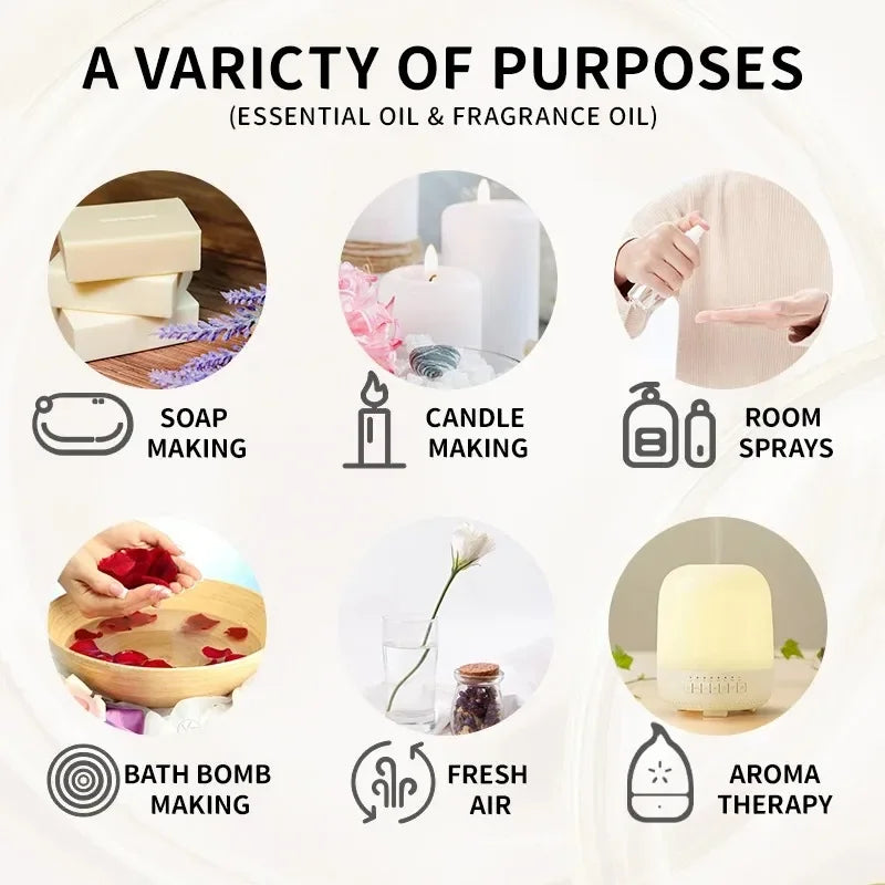 10Ml Essential Oil Fruit Flavor Natural Plant Making Diffuser Essential Oil Mango Pineapple Flavoring Oil for DIY Soap Candles - Smarsty