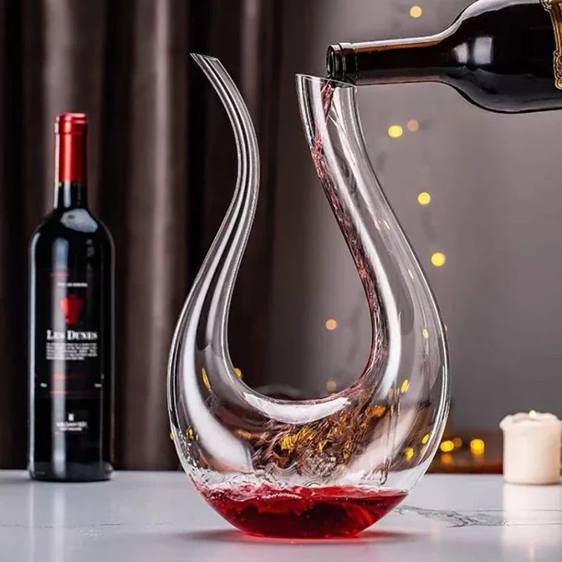 Handmade 1500ML Crystal Wine Decanter for Elegant Serving - Smarsty
