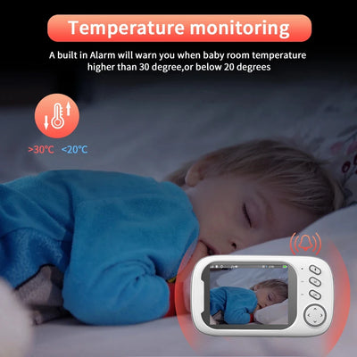 Cdycam New 3.5 inch Wireless Video Baby Monitor Night Vision Temperature Monitoring 2 Way Audio Talk Baby Nanny Security Camera by Smarsty
