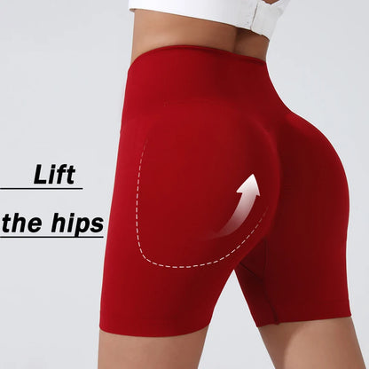 Women's High-Waist Breathable Yoga Shorts for Summer Running Short Tights Leggings Cycling Workout Gym Shorts Sports Shorts - Smarsty