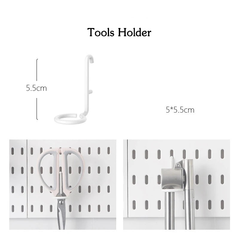 DIY Pegboard Accessories Kitchen Organization No Drill Hanging Shelf Storage Hooks Wall Organizer Crafts For Garage Room