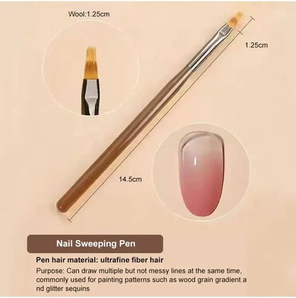 9PCS UV Gel Nail Brush Set for Creative Nail Art - Smarsty