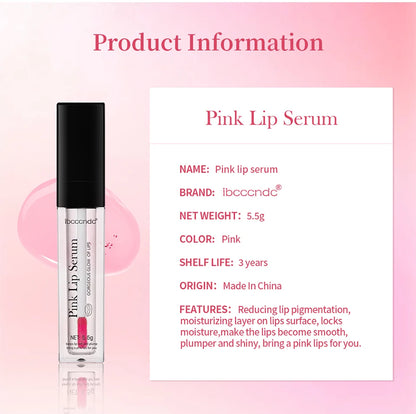 Pink Lip Serum Lotion for Moisturized and Smooth Lips - Smarsty