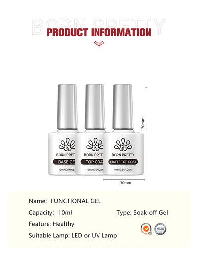 Born Pretty Super Top Coat and Base Gel Polish - Smarsty