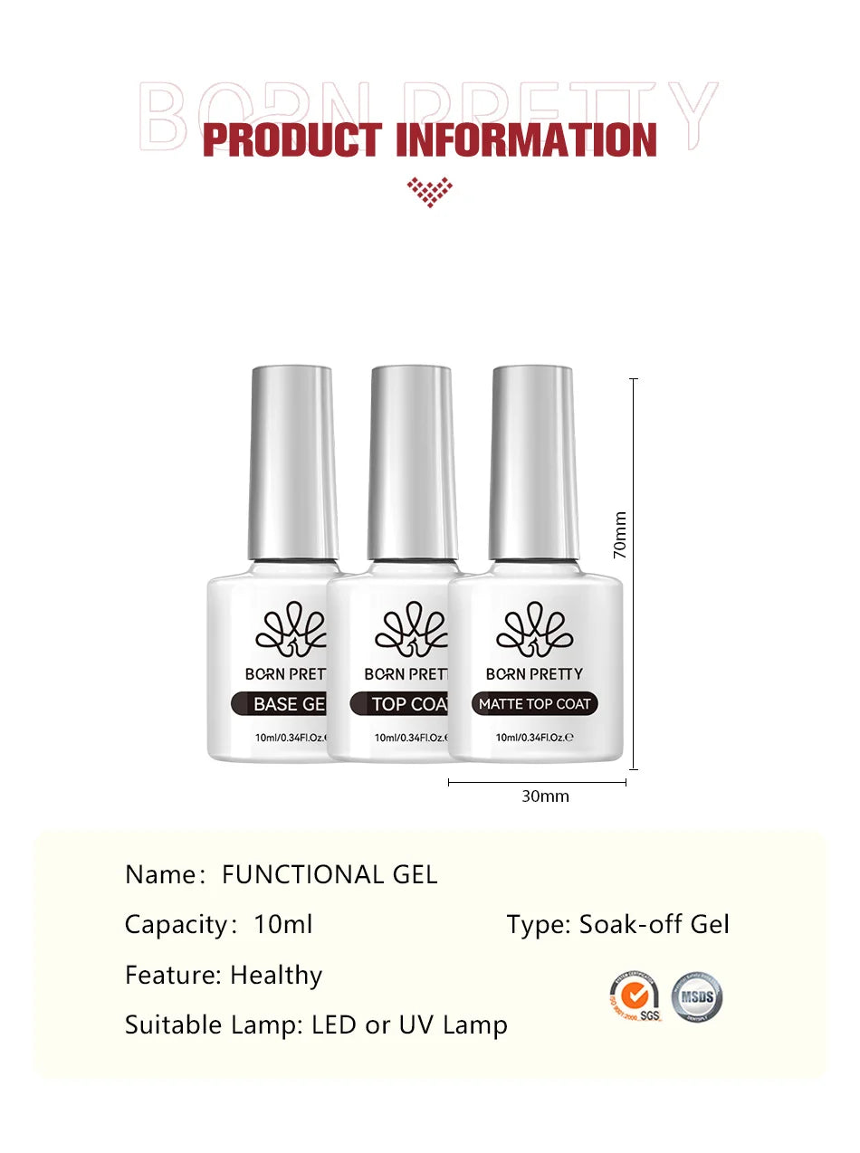 Born Pretty Super Top Coat and Base Gel Polish - Smarsty