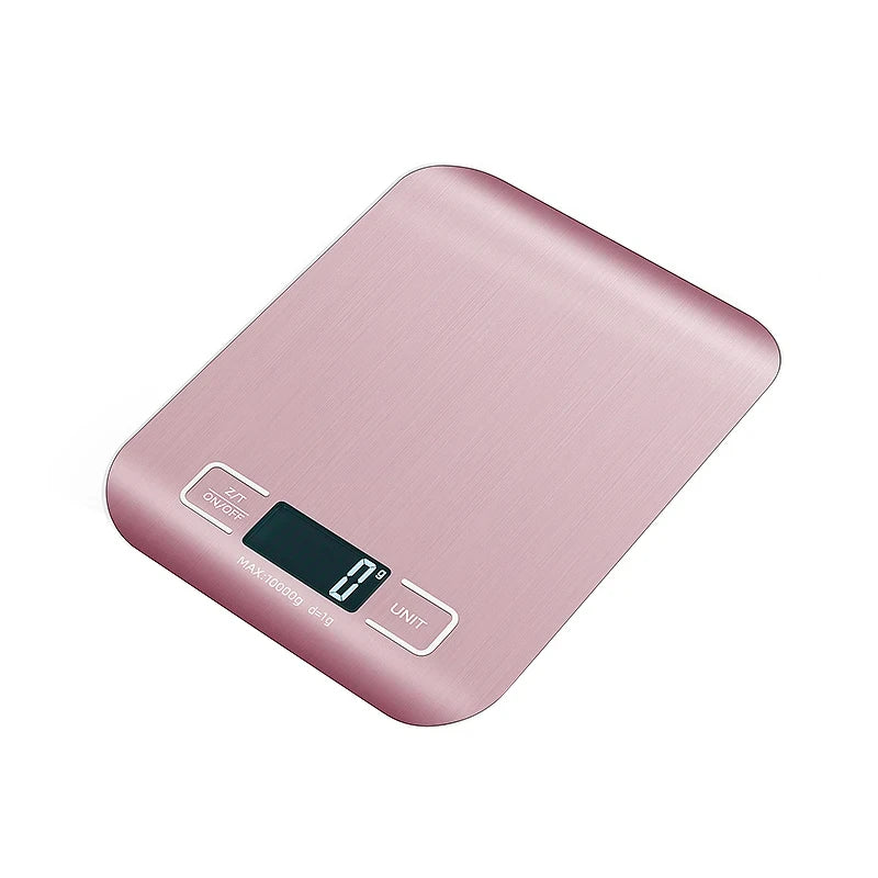 Rechargeable Kitchen Scale with LCD Display Stainless Steel Design - Smarsty