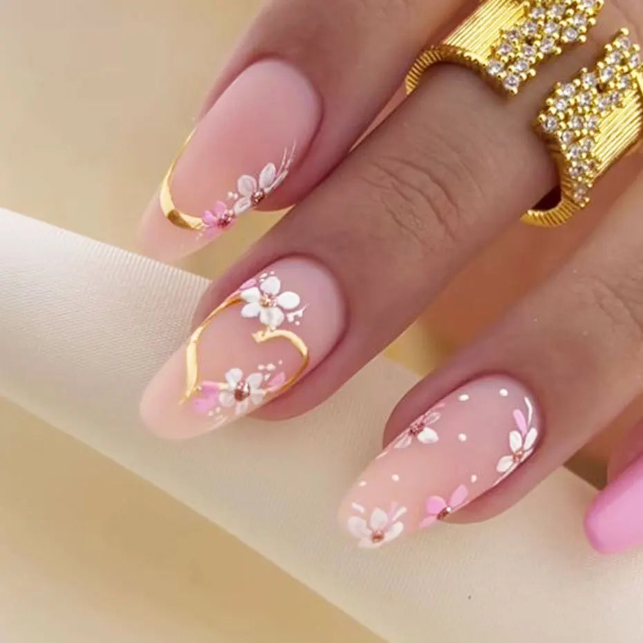 5D Kawaii Floral Nail Stickers for Wedding Decor - Smarsty