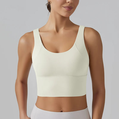 Yoga Bra Underwear Women Summer Shockproof Bra Beautiful Back Sports Running External Wear Training Fitness Yoga Tank Top Bra - Smarsty