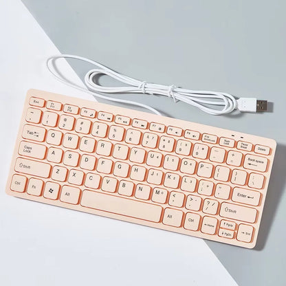 Ultra Thin USB 2.0 Wired Keyboard Mini 78 Keys Multimedia