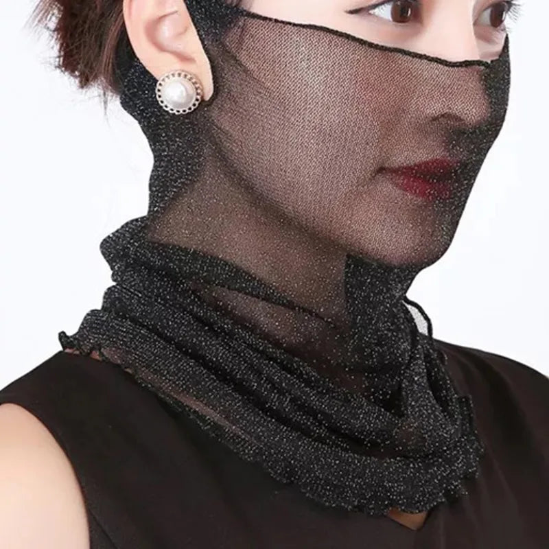 Women Chiffon Sunscreen Scarf Lightweight UV Protection - Smarsty