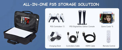 PS5 Travel Case with Efficient Storage and Protection - Smarsty