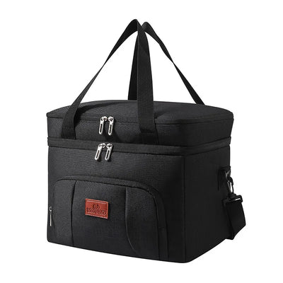 Insulated Double Layer Tote Cooler Lunch Bag Shoulder Strap - Smarsty