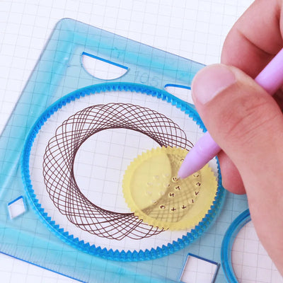 Geometry Spirograph Drawing Stencils Set Painting Template Art Crafts Creative Kids Educational Toy Variety of Flowers Ruler by Smarsty